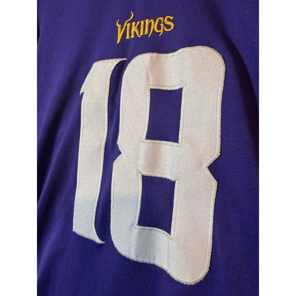 Nike NFL Minnesota Vikings Jefferson #18 NFL Stitched Jersey Size Youth Medium